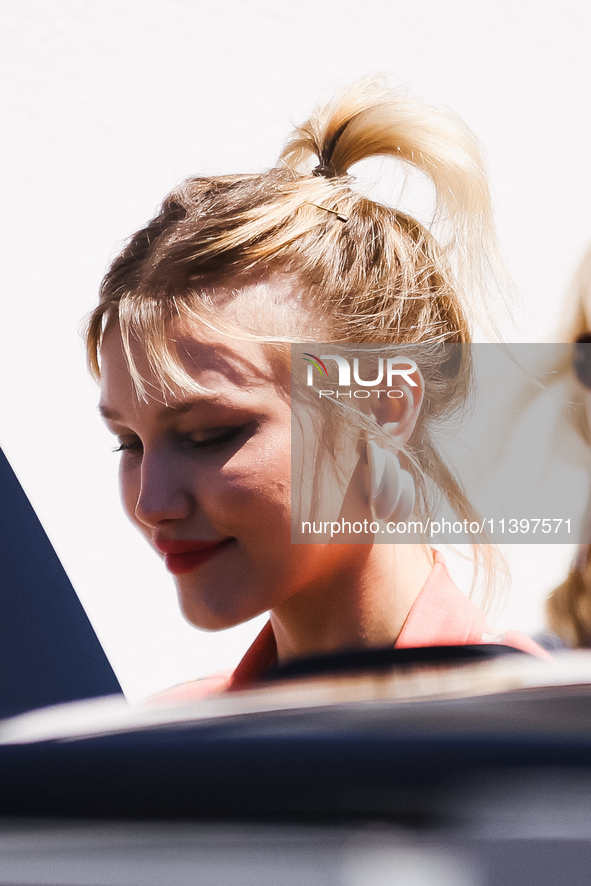 Grace VanderWaal is arriving at the photocall of Megalopolis during the 77th Festival de Cannes in Cannes, France, on May 17, 2024 