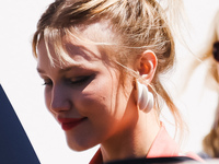 Grace VanderWaal is arriving at the photocall of Megalopolis during the 77th Festival de Cannes in Cannes, France, on May 17, 2024 (