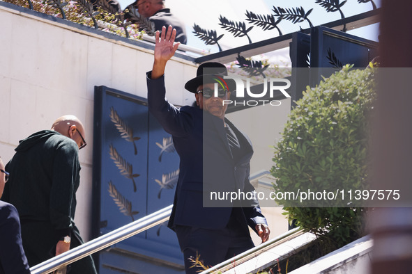 Giancarlo Esposito is arriving at the photocall of Megalopolis during the 77th Festival de Cannes in Cannes, France, on May 17, 2024 