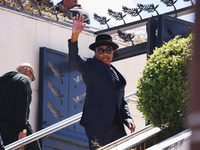 Giancarlo Esposito is arriving at the photocall of Megalopolis during the 77th Festival de Cannes in Cannes, France, on May 17, 2024 (