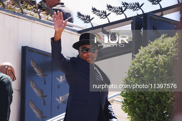 Giancarlo Esposito is arriving at the photocall of Megalopolis during the 77th Festival de Cannes in Cannes, France, on May 17, 2024 