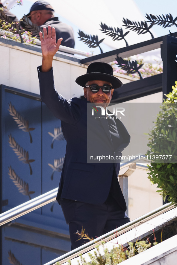 Giancarlo Esposito is arriving at the photocall of Megalopolis during the 77th Festival de Cannes in Cannes, France, on May 17, 2024 