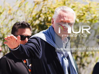 Jon Voight is arriving at the photocall of Megalopolis during the 77th Festival de Cannes in Cannes, France, on May 17, 2024 (