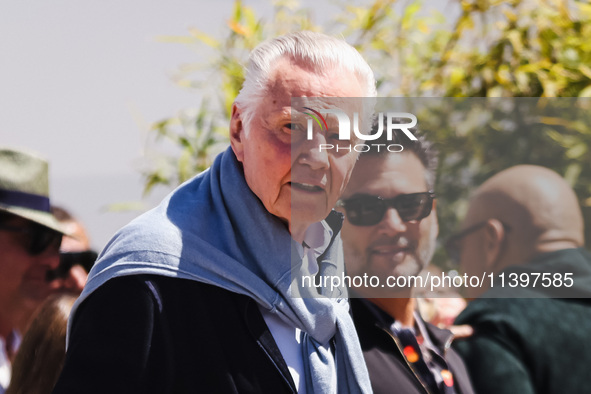 Jon Voight is arriving at the photocall of Megalopolis during the 77th Festival de Cannes in Cannes, France, on May 17, 2024 