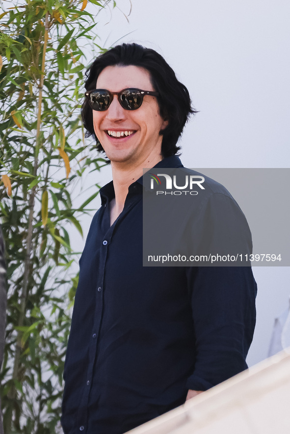 Adam Driver is arriving at the photocall of Megalopolis during the 77th Festival de Cannes in Cannes, France, on May 17, 2024 