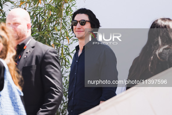 Adam Driver is arriving at the photocall of Megalopolis during the 77th Festival de Cannes in Cannes, France, on May 17, 2024 