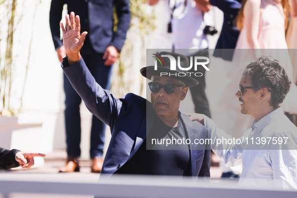 Giancarlo Esposito is arriving at the photocall of Megalopolis during the 77th Festival de Cannes in Cannes, France, on May 17, 2024 