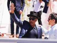 Giancarlo Esposito is arriving at the photocall of Megalopolis during the 77th Festival de Cannes in Cannes, France, on May 17, 2024 (