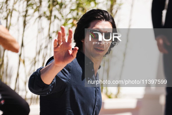 Adam Driver is arriving at the photocall of Megalopolis during the 77th Festival de Cannes in Cannes, France, on May 17, 2024 