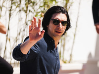 Adam Driver is arriving at the photocall of Megalopolis during the 77th Festival de Cannes in Cannes, France, on May 17, 2024 (