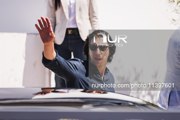 Adam Driver is arriving at the photocall of Megalopolis during the 77th Festival de Cannes in Cannes, France, on May 17, 2024 