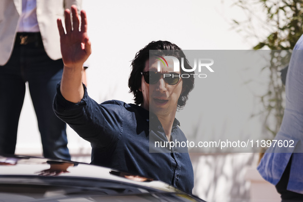 Adam Driver is arriving at the photocall of Megalopolis during the 77th Festival de Cannes in Cannes, France, on May 17, 2024 