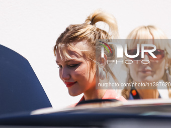 Grace VanderWaal is arriving at the photocall of Megalopolis during the 77th Festival de Cannes in Cannes, France, on May 17, 2024 (