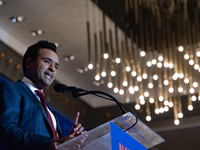 Former Presidential Candidate Vivek Ramaswamy Speaks At The 2024 National Conservatism Conference In Washington DC On July 9th, 2024. 