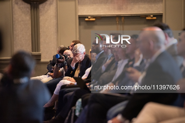 Former Presidential Candidate Vivek Ramaswamy Speaks At The 2024 National Conservatism Conference In Washington DC On July 9th, 2024. Photo...