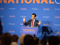 Former Presidential Candidate Vivek Ramaswamy Speaks At The 2024 National Conservatism Conference In Washington DC On July 9th, 2024. 