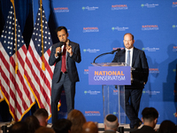 Former Presidential Candidate Vivek Ramaswamy Speaks At The 2024 National Conservatism Conference In Washington DC On July 9th, 2024. 