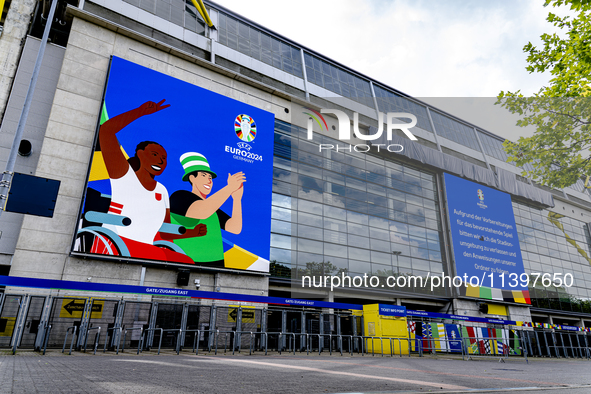 The overview of the stadium is showing during the match between the Netherlands and England (EURO 2024) at the BVB Stadion Dortmund for the...