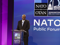 United States Secretary of Defense Lloyd Austin during the NATO Summit in Washington DC, United States on July 10, 2024. (