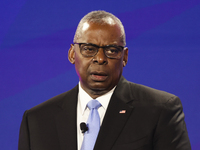 United States Secretary of Defense Lloyd Austin during the NATO Summit in Washington DC, United States on July 10, 2024. (