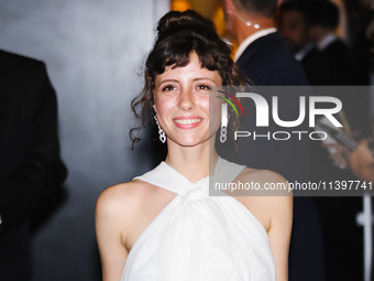 Celeste Dalla Porta is leaving the hotel for the red carpet of Parthenope during the 77th Festival de Cannes in Cannes, France, on May 21, 2...