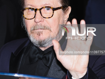 Gary Oldman is leaving the hotel for the red carpet of Parthenope during the 77th Festival de Cannes in Cannes, France, on May 21, 2024 (