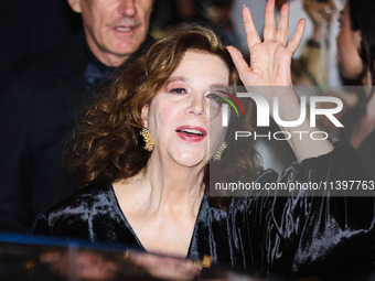 Stefania Sandrelli is leaving the hotel for the red carpet of Parthenope during the 77th Festival de Cannes in Cannes, France, on May 21, 20...