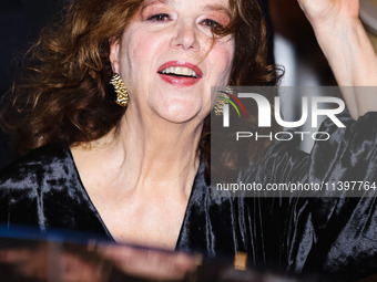 Stefania Sandrelli is leaving the hotel for the red carpet of Parthenope during the 77th Festival de Cannes in Cannes, France, on May 21, 20...