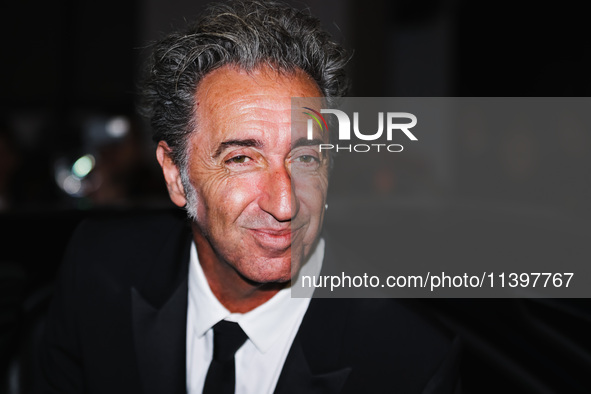 Paolo Sorrentino is leaving the hotel for the red carpet of Parthenope during the 77th Festival de Cannes in Cannes, France, on May 21, 2024...