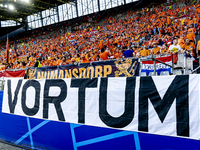 Banner Vortum is playing during the match between the Netherlands and England at the BVB Stadion Dortmund for the Semi-final match 50 of the...