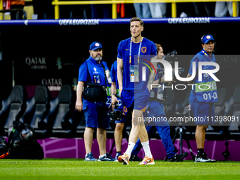 Netherlands forward Wout Weghorst is playing during the match between the Netherlands and England (EURO 2024) at the BVB Stadion Dortmund fo...