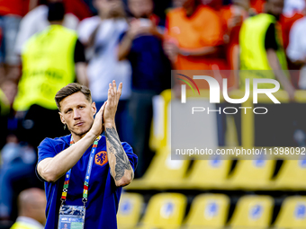 Netherlands forward Wout Weghorst is playing during the match between the Netherlands and England (EURO 2024) at the BVB Stadion Dortmund fo...