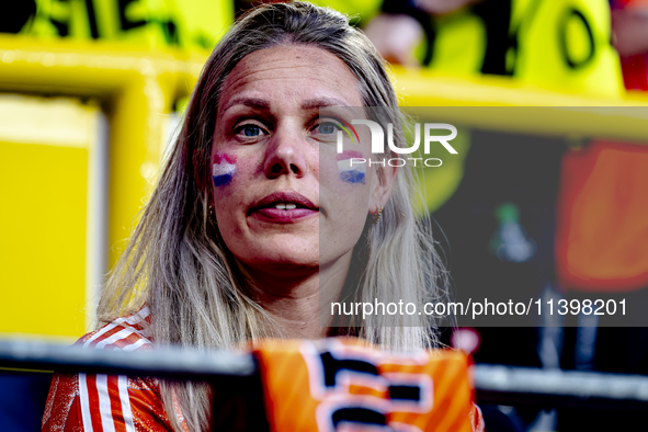 The Netherlands and England are playing during the EURO 2024 semi-final match at the BVB Stadion Dortmund in Dortmund, Germany, on July 10,...