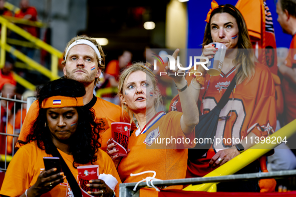 The Netherlands and England are playing during the EURO 2024 semi-final match at the BVB Stadion Dortmund in Dortmund, Germany, on July 10,...