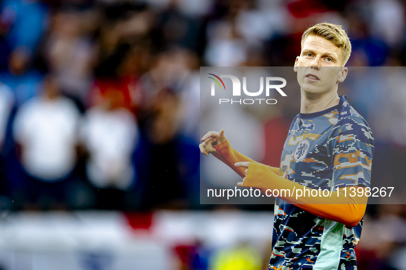 Netherlands midfielder Jerdy Schouten is playing during the match between the Netherlands and England at the BVB Stadion Dortmund for the Se...