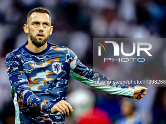 Netherlands defender Stefan de Vrij is playing during the match between the Netherlands and England (EURO 2024) at the BVB Stadion Dortmund...