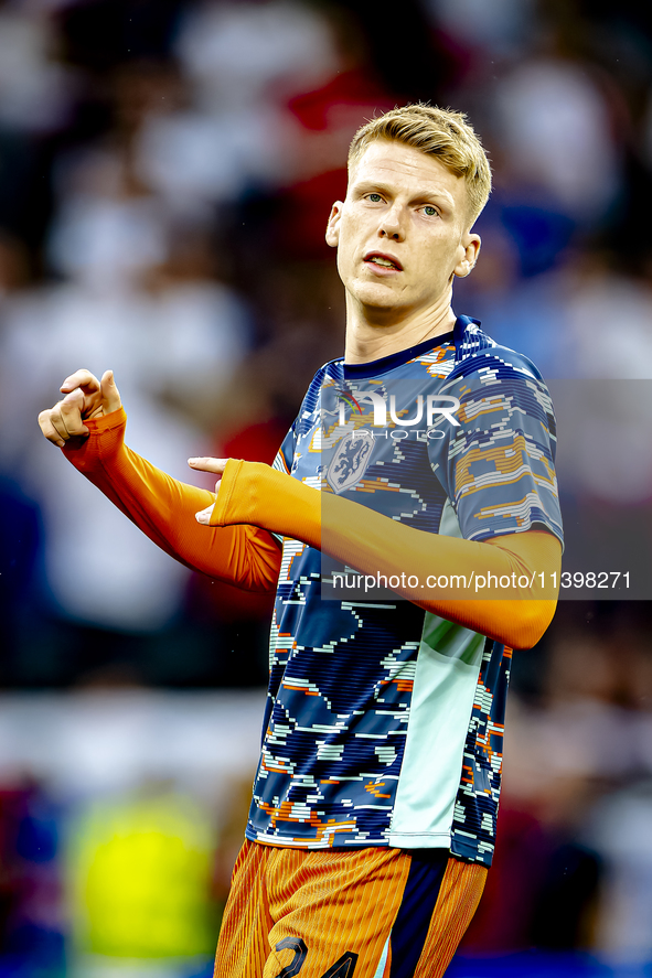 Netherlands midfielder Jerdy Schouten is playing during the match between the Netherlands and England at the BVB Stadion Dortmund for the Se...