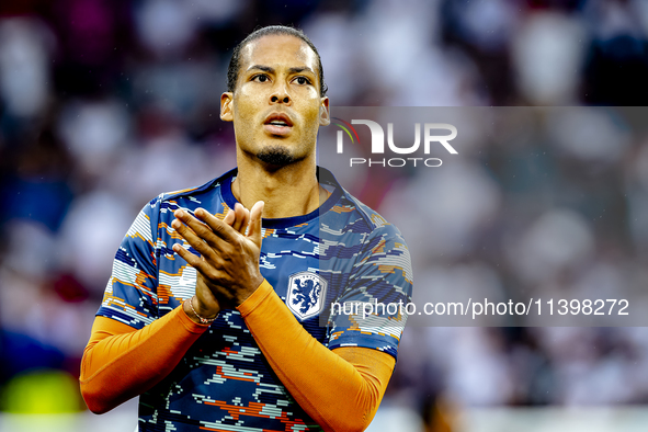 Netherlands defender Virgil van Dijk is playing during the match between the Netherlands and England (EURO 2024) at the BVB Stadion Dortmund...