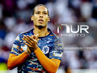 Netherlands defender Virgil van Dijk is playing during the match between the Netherlands and England (EURO 2024) at the BVB Stadion Dortmund...