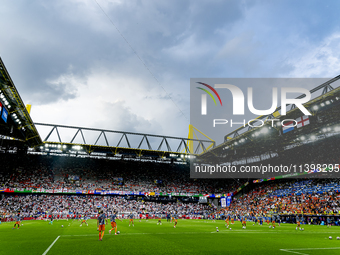 The overview of the stadium is showing during the match between the Netherlands and England (EURO 2024) at the BVB Stadion Dortmund for the...