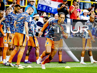 Netherlands defender Virgil van Dijk is playing during the match between the Netherlands and England (EURO 2024) at the BVB Stadion Dortmund...