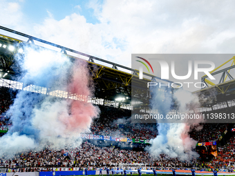 The atmosphere in the stadium is buzzing during the match between the Netherlands and England (EURO 2024) at the BVB Stadion Dortmund for th...