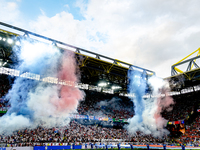 The atmosphere in the stadium is buzzing during the match between the Netherlands and England (EURO 2024) at the BVB Stadion Dortmund for th...