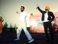 Bollywood actors Vicky Kaushal and Ammy Virk are promoting their upcoming movie 'Bad Newz' at an event in Jaipur, Rajasthan, India, on July...