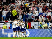 England forward Harry Kane is scoring the 1-1 during the match between the Netherlands and England (EURO 2024) at the BVB Stadion Dortmund f...