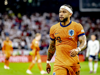 Netherlands forward Memphis Depay is playing during the match between the Netherlands and England (EURO 2024) at the BVB Stadion Dortmund fo...