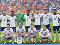 England line up during the UEFA EURO 2024 semi-final match between Netherlands and England at Football Stadium Dortmund on July 10, 2024 in...