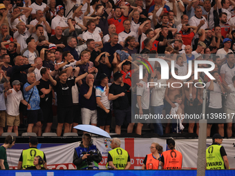 England fans are ruing Foden's near miss during the Semi Final of the UEFA European Championship between England and Netherlands at the BVB...