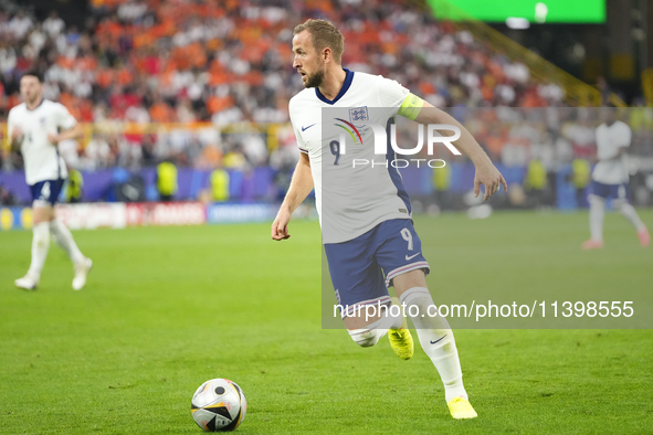 Harry Kane centre-forward of England and Bayern Munich during the UEFA EURO 2024 semi-final match between Netherlands and England at Footbal...