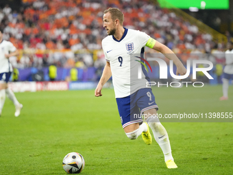 Harry Kane centre-forward of England and Bayern Munich during the UEFA EURO 2024 semi-final match between Netherlands and England at Footbal...